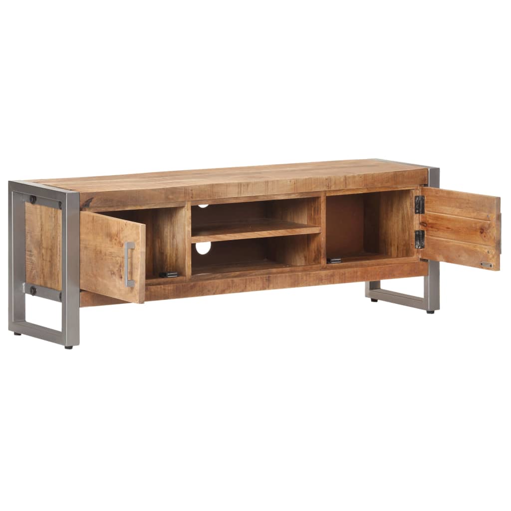 Tv-meubel 120x30x40 cm ruw mangohout is nu te koop bij PeponiXL, paradijselijk wonen!