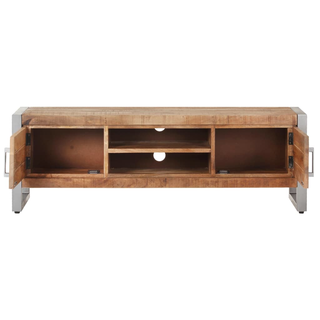Tv-meubel 120x30x40 cm ruw mangohout is nu te koop bij PeponiXL, paradijselijk wonen!