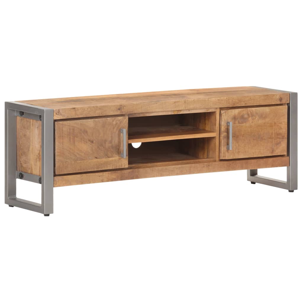 Tv-meubel 120x30x40 cm ruw mangohout is nu te koop bij PeponiXL, paradijselijk wonen!