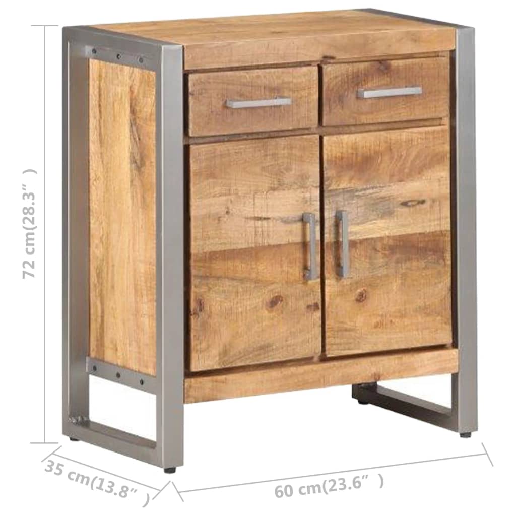 Dressoir 60x35x72 cm ruw mangohout is nu te koop bij PeponiXL, paradijselijk wonen!