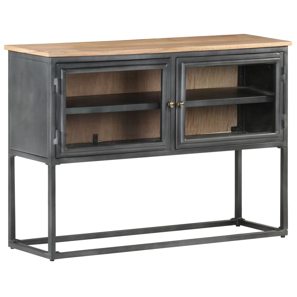 Dressoir 100x30x70 cm massief acaciahout grijs is nu te koop bij PeponiXL, paradijselijk wonen!