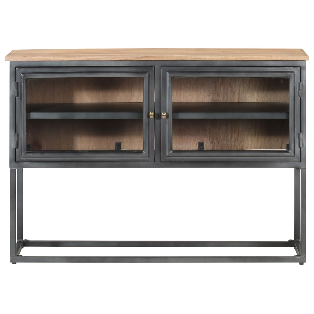 Dressoir 100x30x70 cm massief acaciahout grijs is nu te koop bij PeponiXL, paradijselijk wonen!