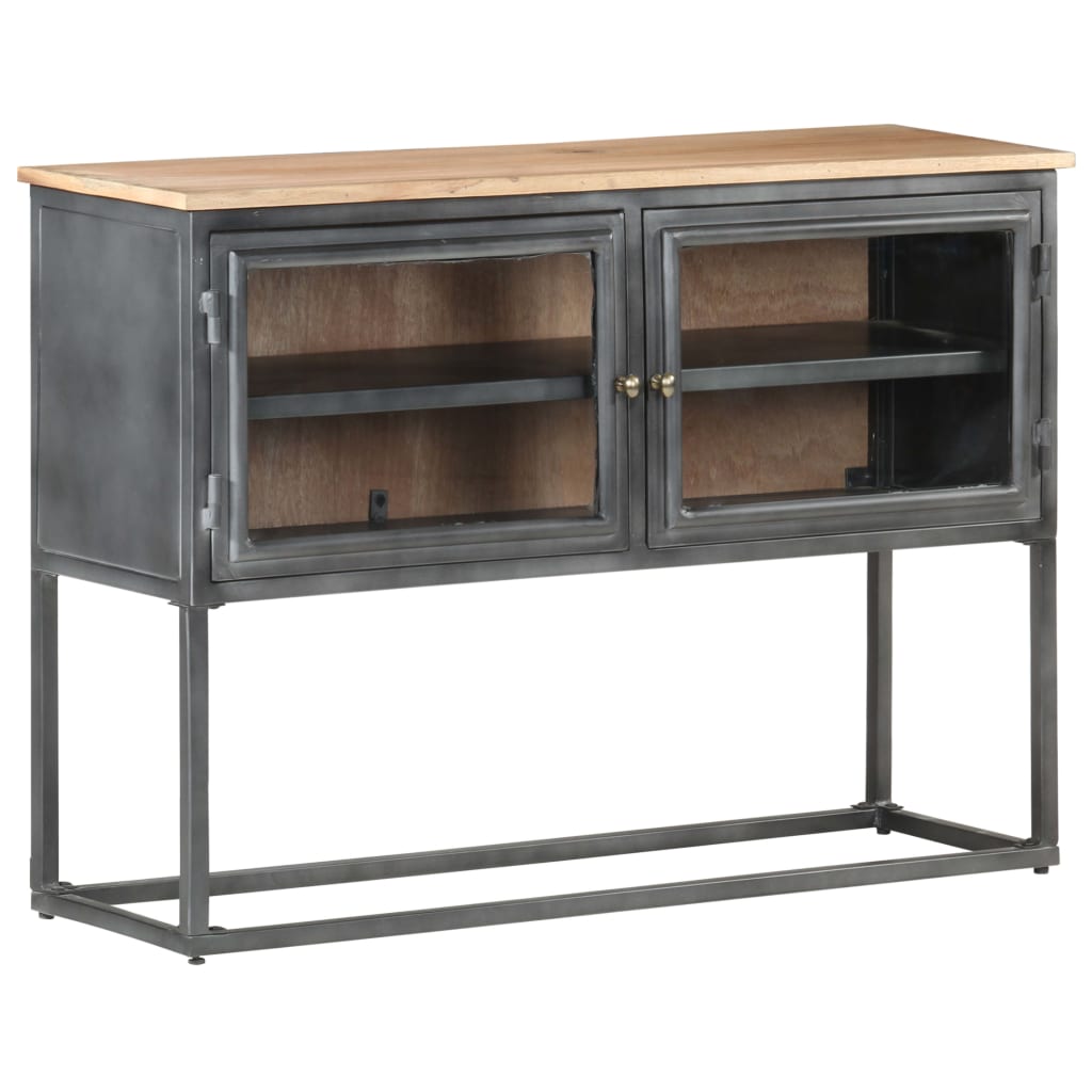 Dressoir 100x30x70 cm massief acaciahout grijs is nu te koop bij PeponiXL, paradijselijk wonen!