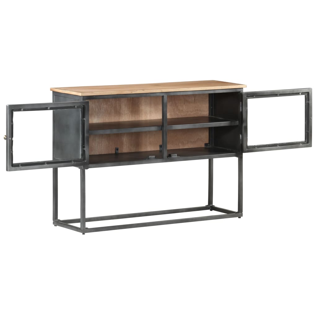 Dressoir 100x30x70 cm massief acaciahout grijs is nu te koop bij PeponiXL, paradijselijk wonen!