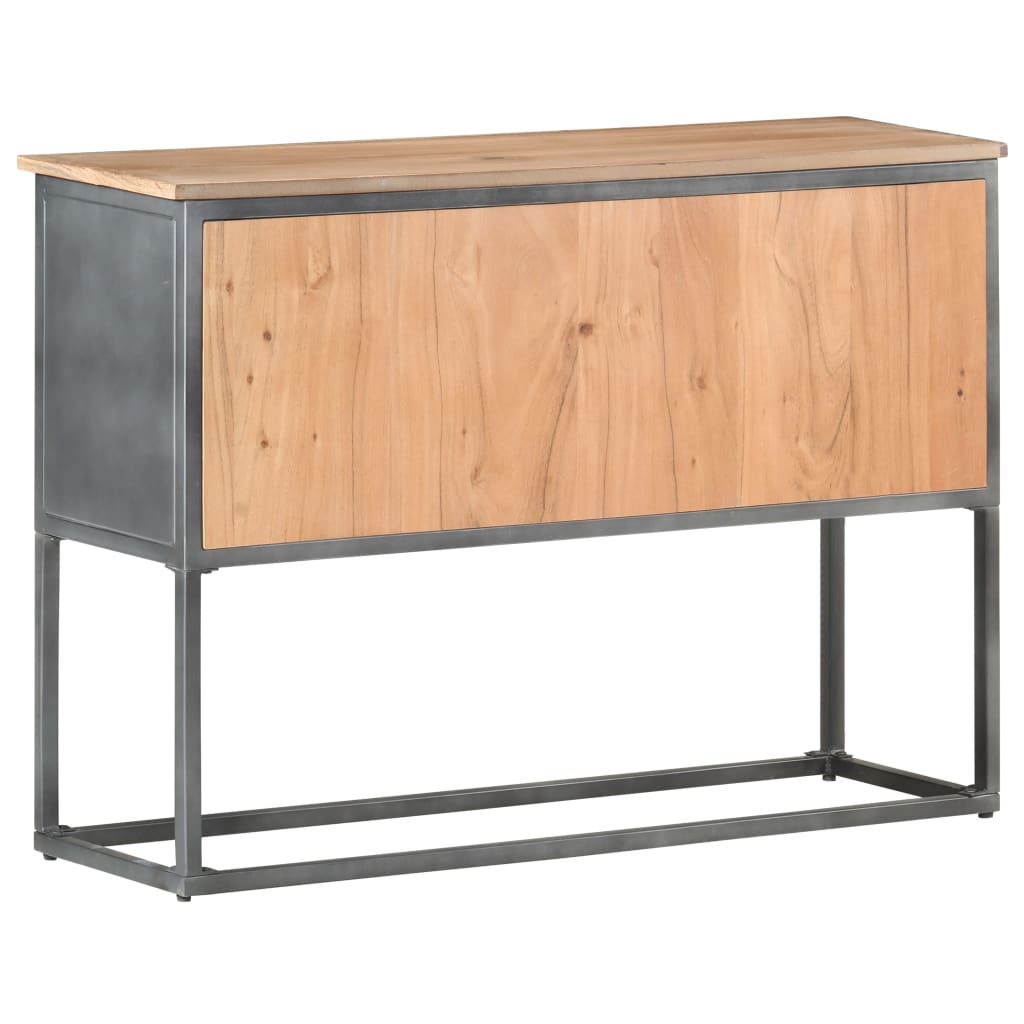 Dressoir 100x30x70 cm massief acaciahout grijs is nu te koop bij PeponiXL, paradijselijk wonen!