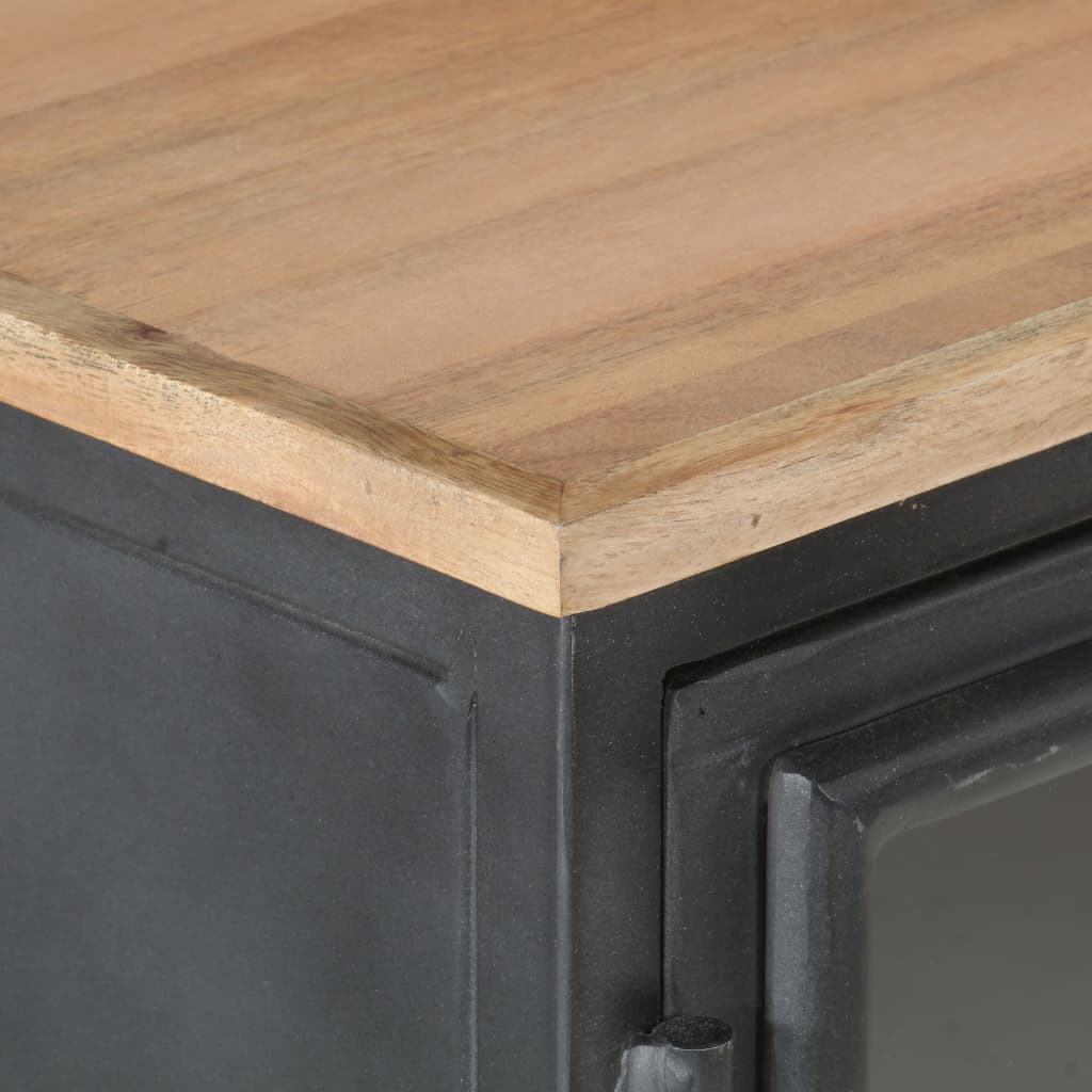 Dressoir 100x30x70 cm massief acaciahout grijs is nu te koop bij PeponiXL, paradijselijk wonen!