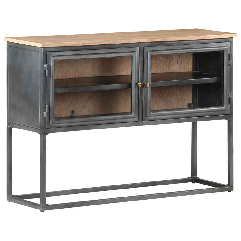 Dressoir 100x30x70 cm massief acaciahout grijs is nu te koop bij PeponiXL, paradijselijk wonen!