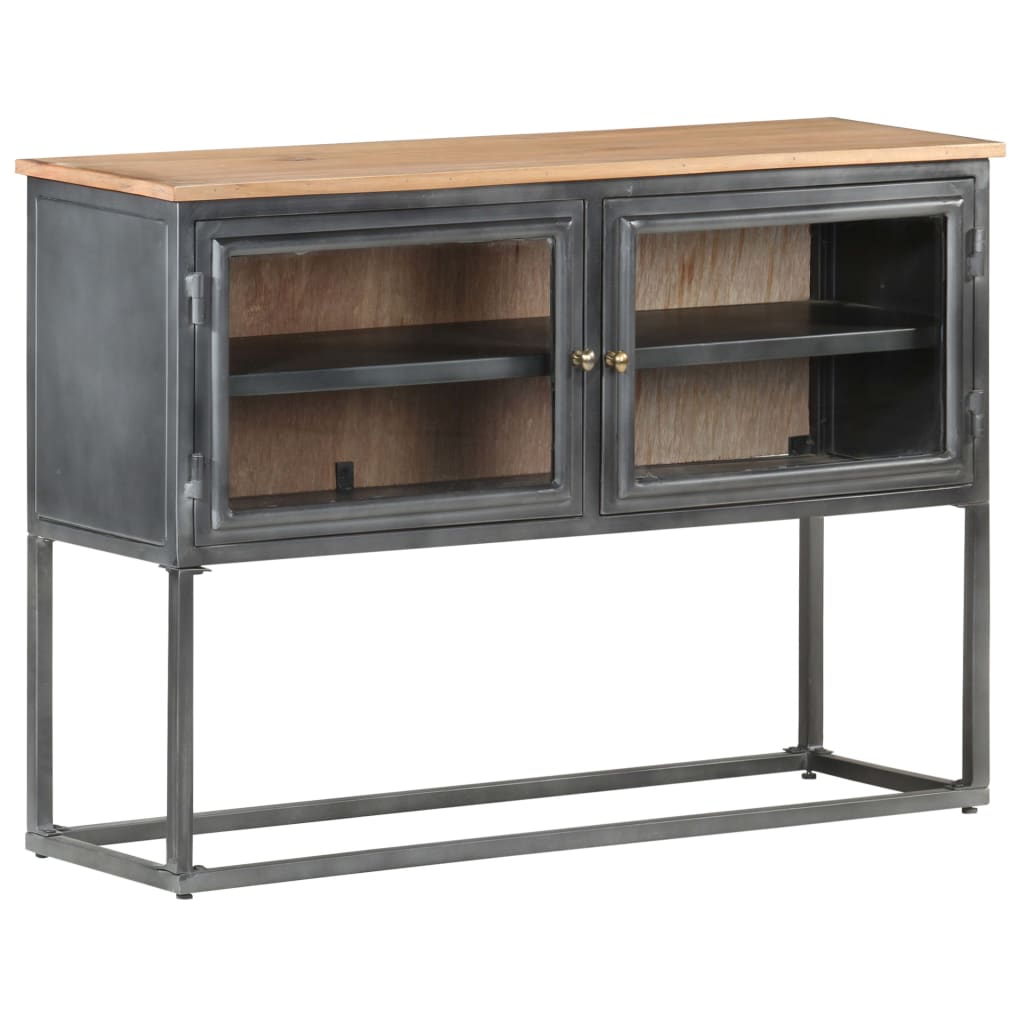 Dressoir 100x30x70 cm massief acaciahout grijs is nu te koop bij PeponiXL, paradijselijk wonen!