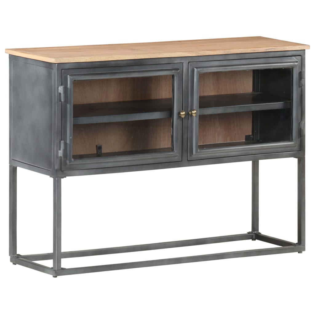 Dressoir 100x30x70 cm massief acaciahout grijs is nu te koop bij PeponiXL, paradijselijk wonen!