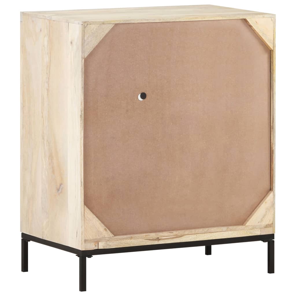 Dressoir 60x35x70 cm massief mangohout en natuurlijk riet is nu te koop bij PeponiXL, paradijselijk wonen!