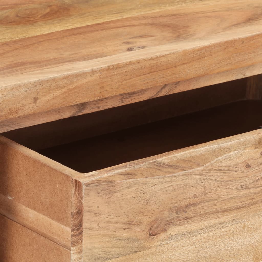 Wandtafel met natuurlijke rand 100x35x76 cm massief acaciahout is nu te koop bij PeponiXL, paradijselijk wonen!
