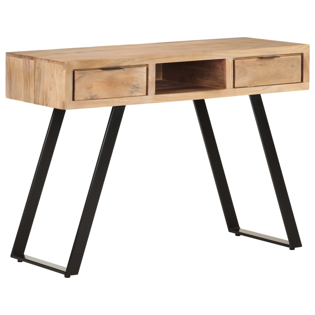 Bureau met natuurlijke randen 107x45x79 cm massief acaciahout is nu te koop bij PeponiXL, paradijselijk wonen!