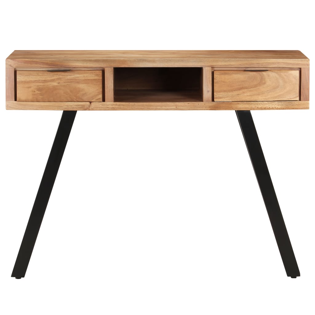 Bureau met natuurlijke randen 107x45x79 cm massief acaciahout is nu te koop bij PeponiXL, paradijselijk wonen!