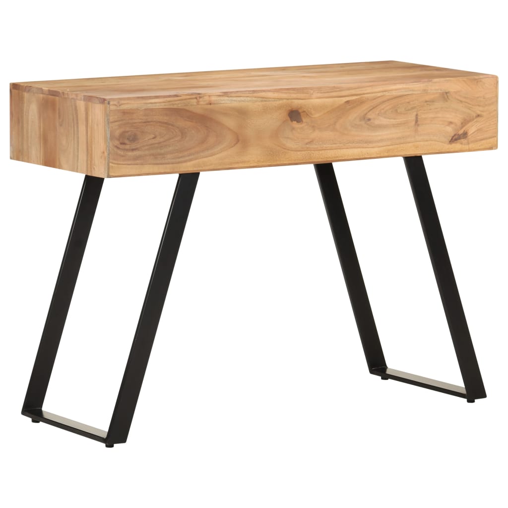 Bureau met natuurlijke randen 107x45x79 cm massief acaciahout is nu te koop bij PeponiXL, paradijselijk wonen!
