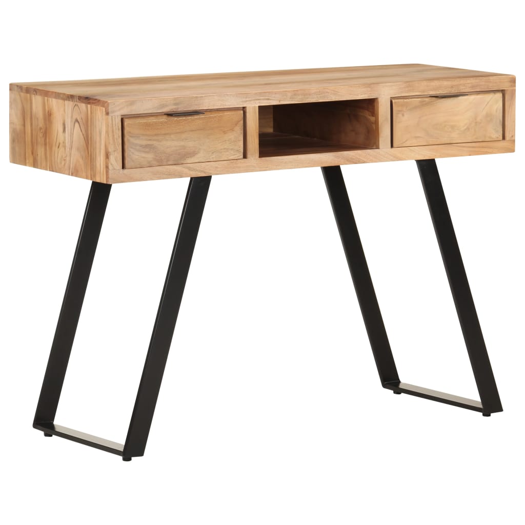 Bureau met natuurlijke randen 107x45x79 cm massief acaciahout is nu te koop bij PeponiXL, paradijselijk wonen!