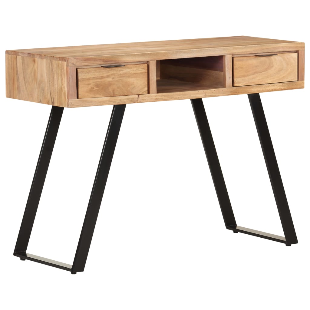 Bureau met natuurlijke randen 107x45x79 cm massief acaciahout is nu te koop bij PeponiXL, paradijselijk wonen!