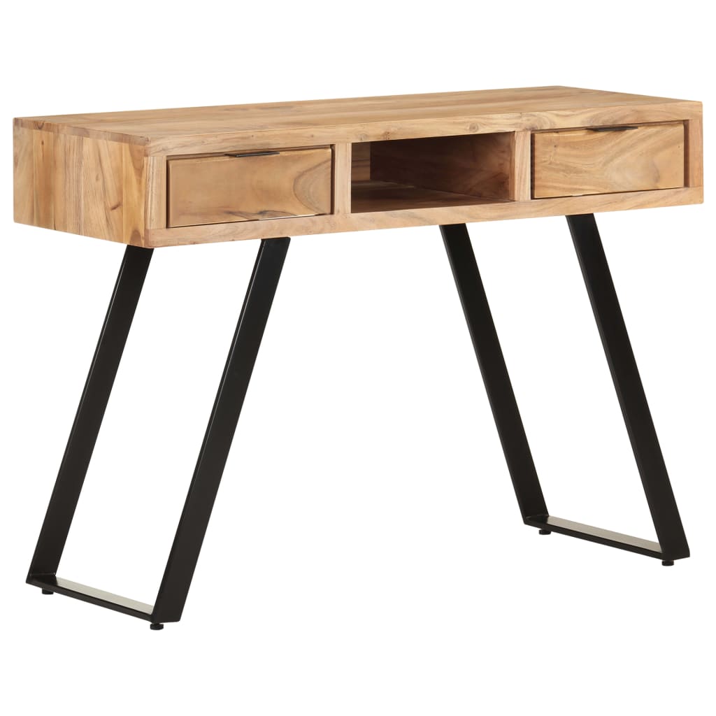 Bureau met natuurlijke randen 107x45x79 cm massief acaciahout is nu te koop bij PeponiXL, paradijselijk wonen!