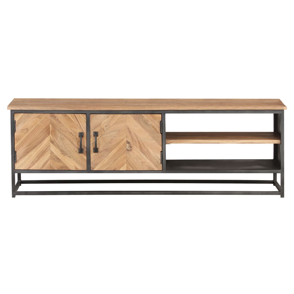 Tv-meubel 120x30x40 cm massief acaciahout is nu te koop bij PeponiXL, paradijselijk wonen!