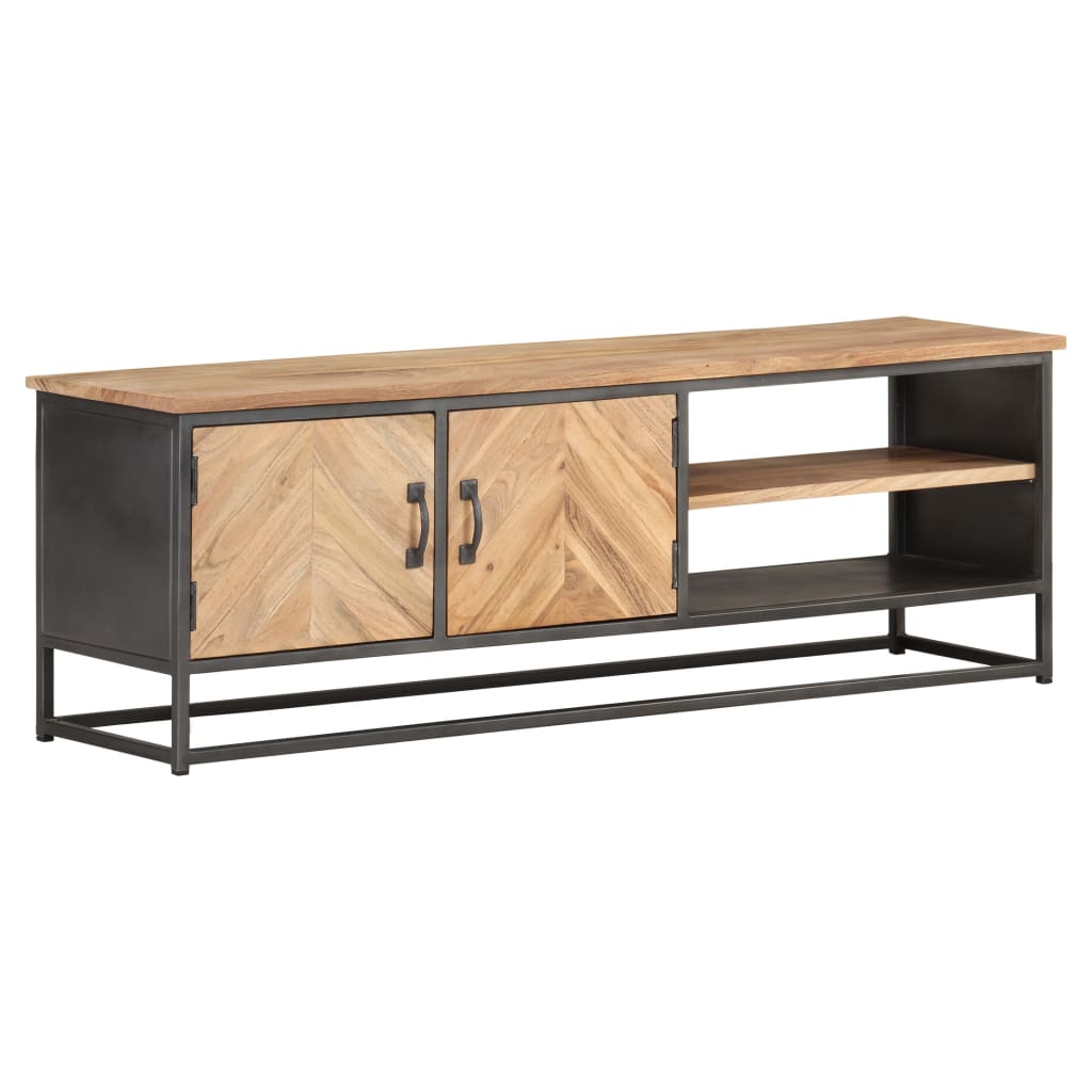 Tv-meubel 120x30x40 cm massief acaciahout is nu te koop bij PeponiXL, paradijselijk wonen!