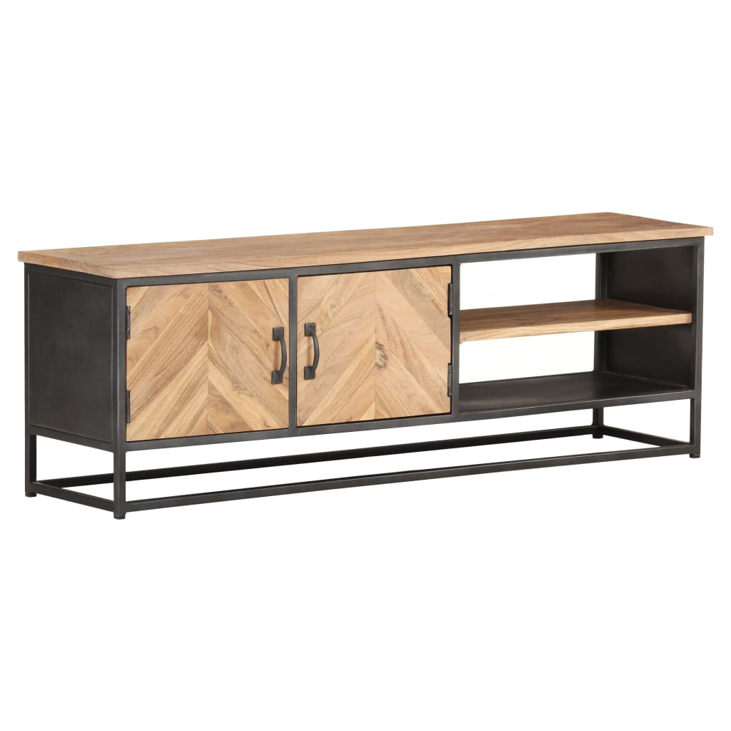 Tv-meubel 120x30x40 cm massief acaciahout is nu te koop bij PeponiXL, paradijselijk wonen!
