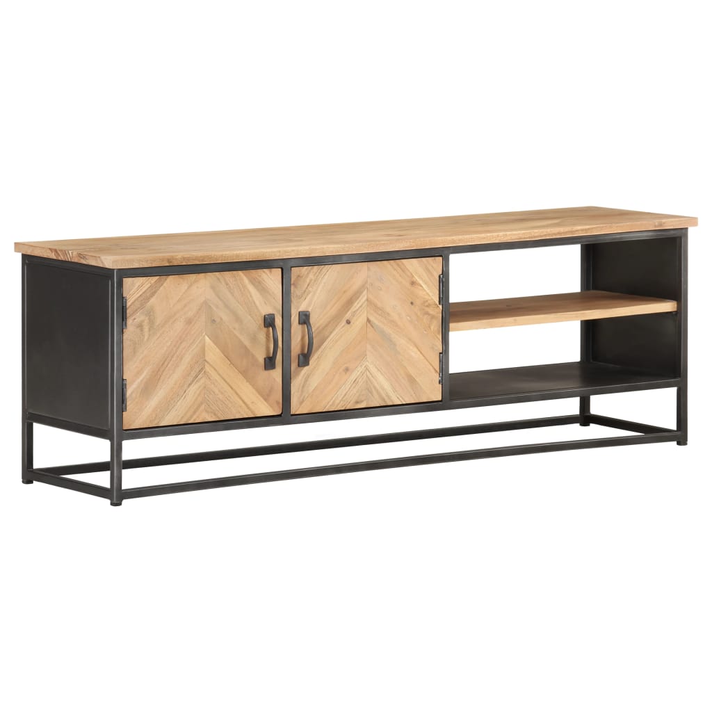 Tv-meubel 120x30x40 cm massief acaciahout is nu te koop bij PeponiXL, paradijselijk wonen!