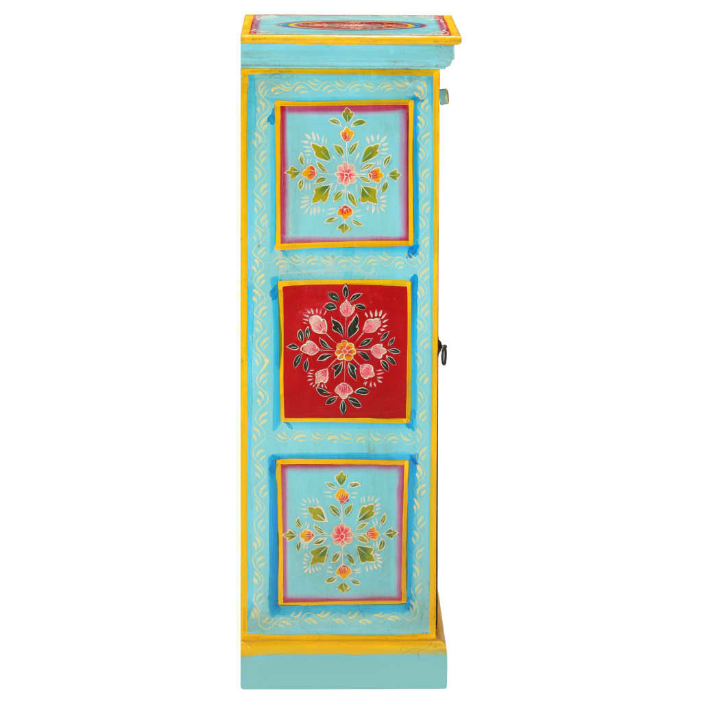 Hoge kast handgeschilderd 40x30x90 cm massief mangohout is nu te koop bij PeponiXL, paradijselijk wonen!