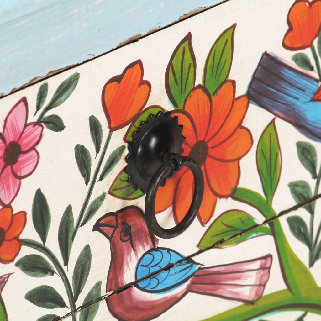 Nachtkastje handgeschilderd 40x30x50 cm massief mangohout is nu te koop bij PeponiXL, paradijselijk wonen!