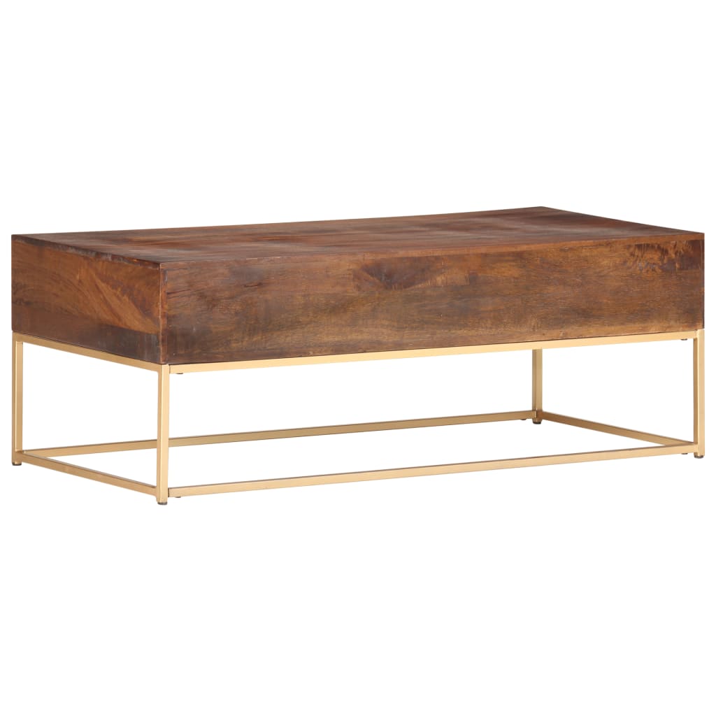 Salontafel 112x50x40 cm Massief mangohout is nu te koop bij PeponiXL, paradijselijk wonen!