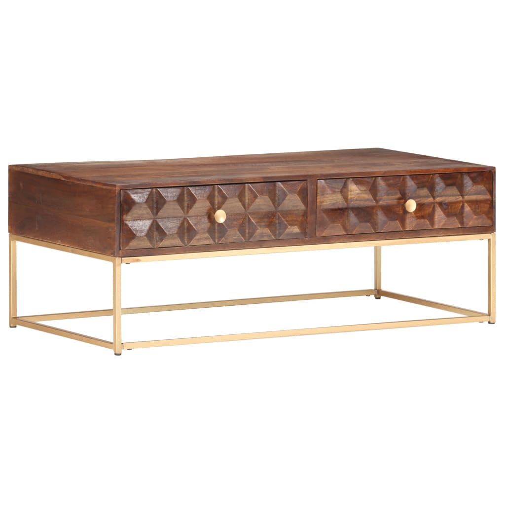 Salontafel 112x50x40 cm Massief mangohout is nu te koop bij PeponiXL, paradijselijk wonen!