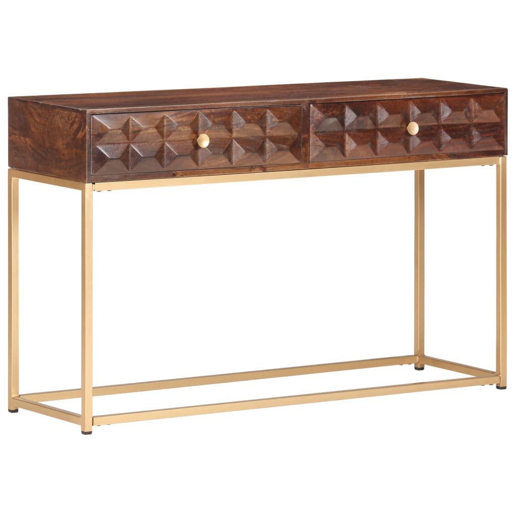 Consoletafel 122x36x75 cm Massief mangohout is nu te koop bij PeponiXL, paradijselijk wonen!