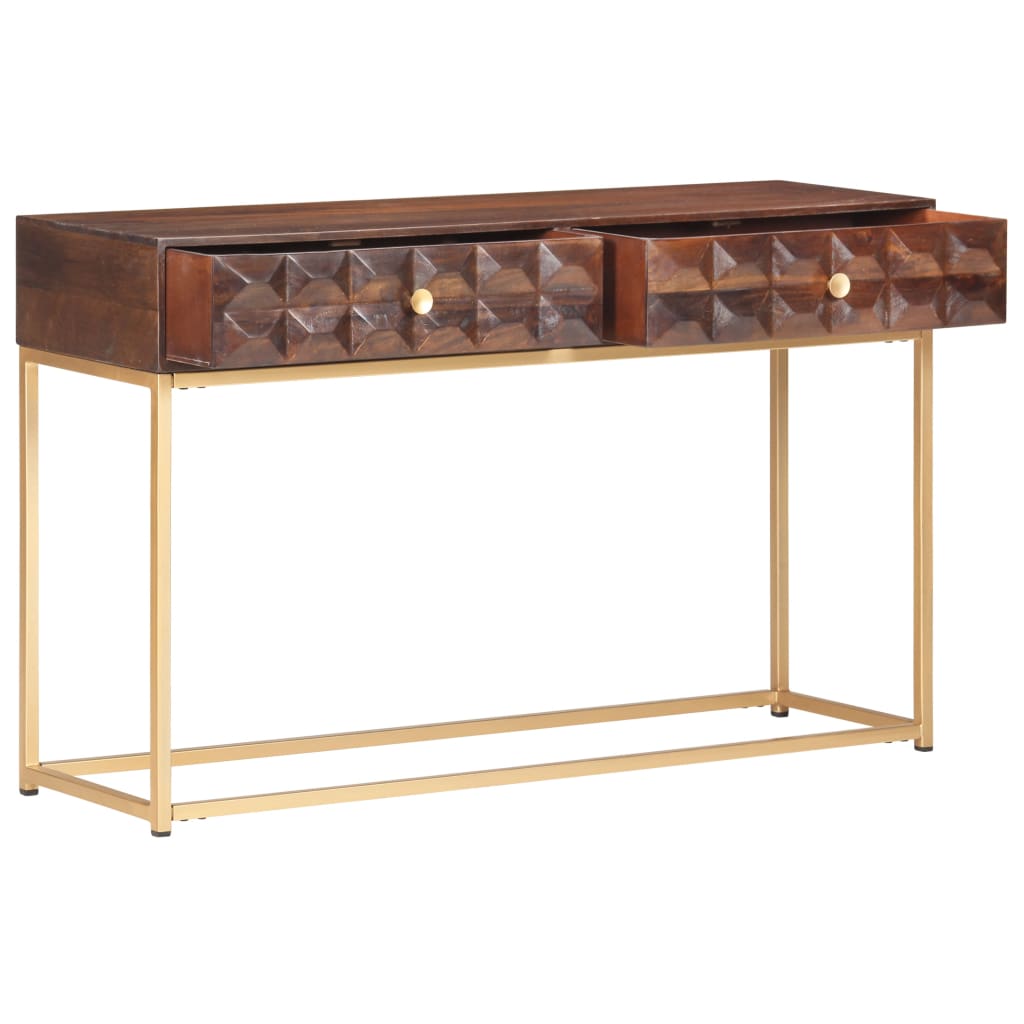 Consoletafel 122x36x75 cm Massief mangohout is nu te koop bij PeponiXL, paradijselijk wonen!