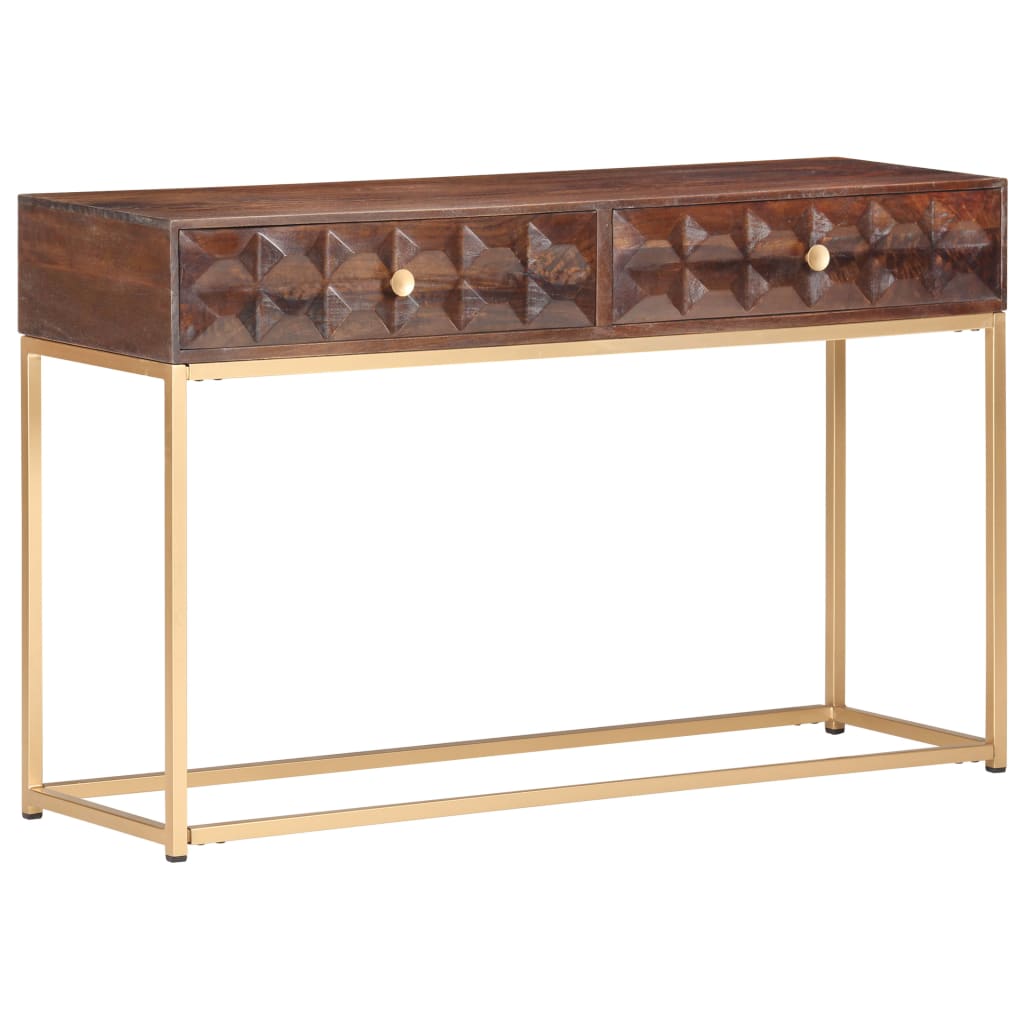 Consoletafel 122x36x75 cm Massief mangohout is nu te koop bij PeponiXL, paradijselijk wonen!