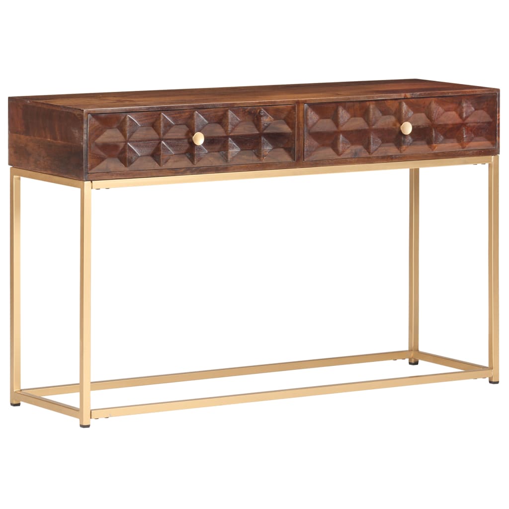 Consoletafel 122x36x75 cm Massief mangohout is nu te koop bij PeponiXL, paradijselijk wonen!