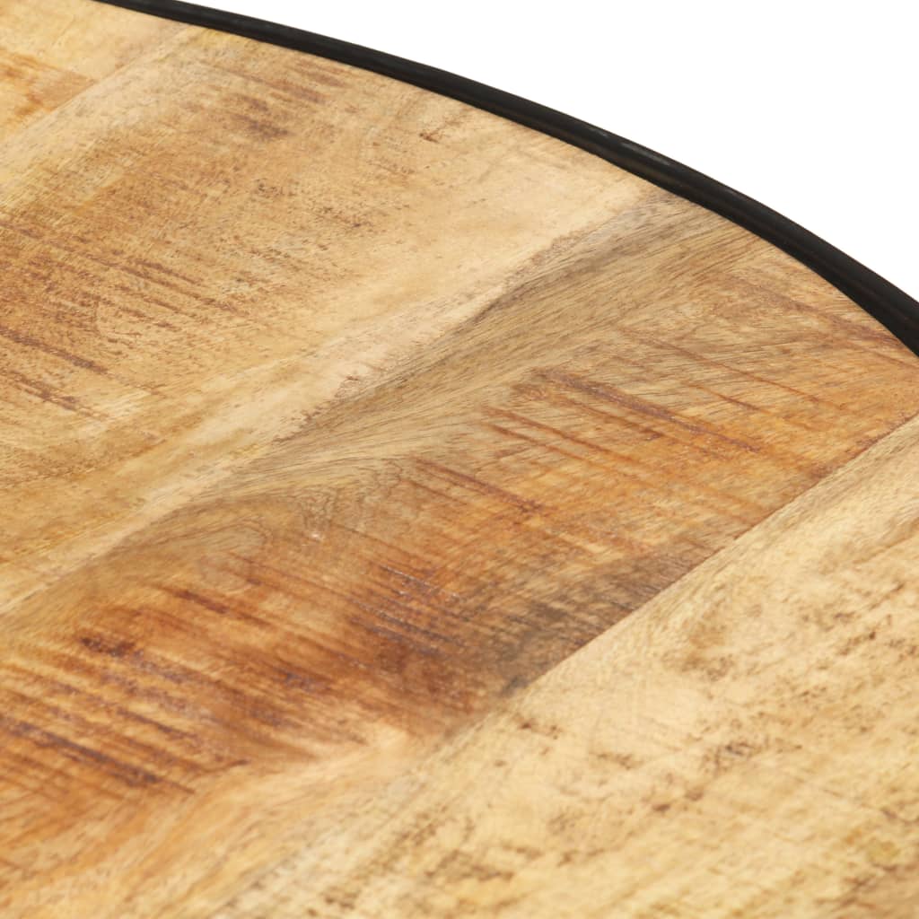 Salontafel 68x68x36 cm massief ruw mangohout zwart is nu te koop bij PeponiXL, paradijselijk wonen!