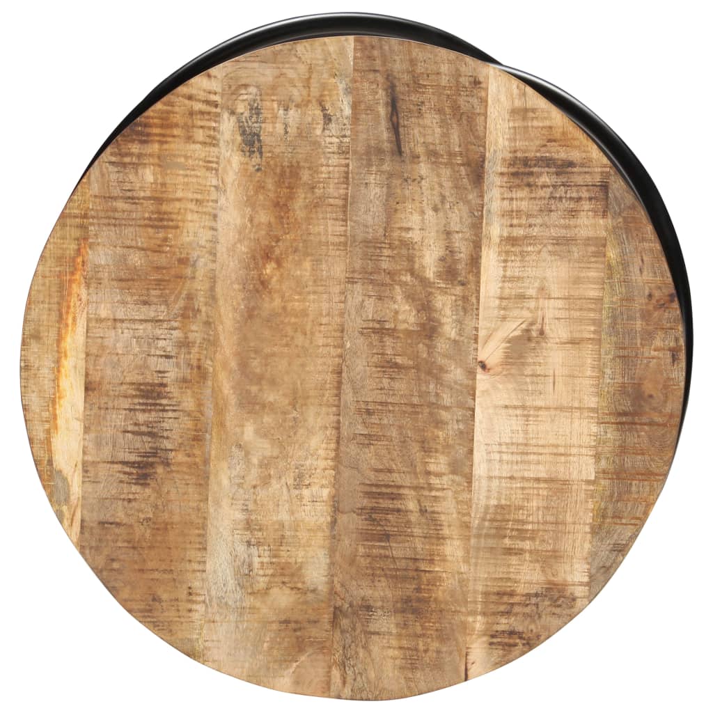 Salontafel 60x60x40 cm massief ruw mangohout zwart is nu te koop bij PeponiXL, paradijselijk wonen!