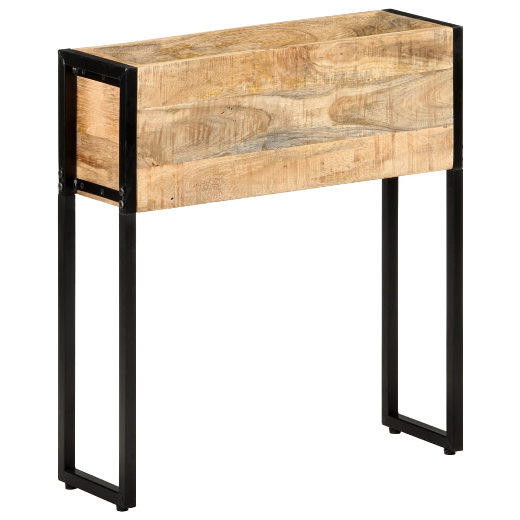 Plantenbak 60x20x68 cm ruw mangohout is nu te koop bij PeponiXL, paradijselijk wonen!