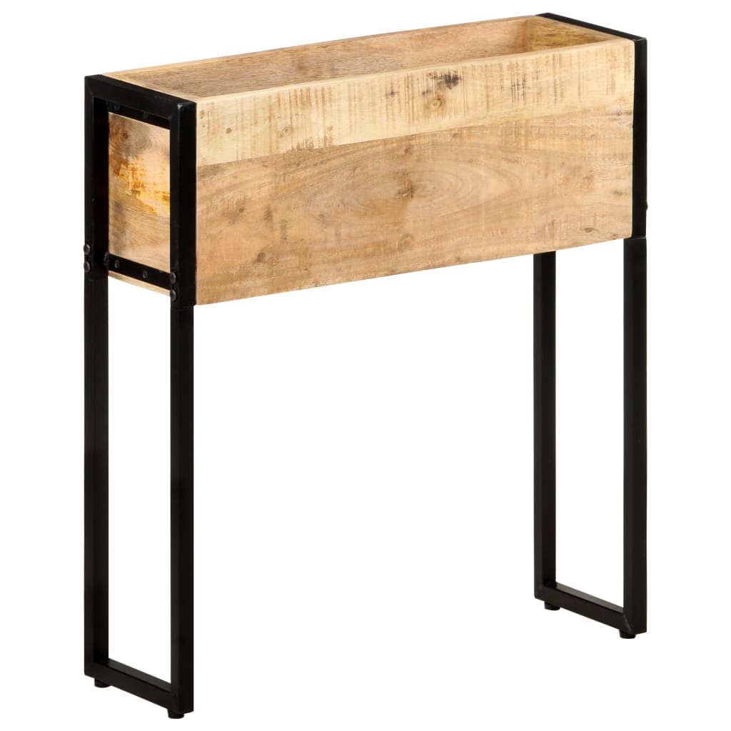 Plantenbak 60x20x68 cm ruw mangohout is nu te koop bij PeponiXL, paradijselijk wonen!