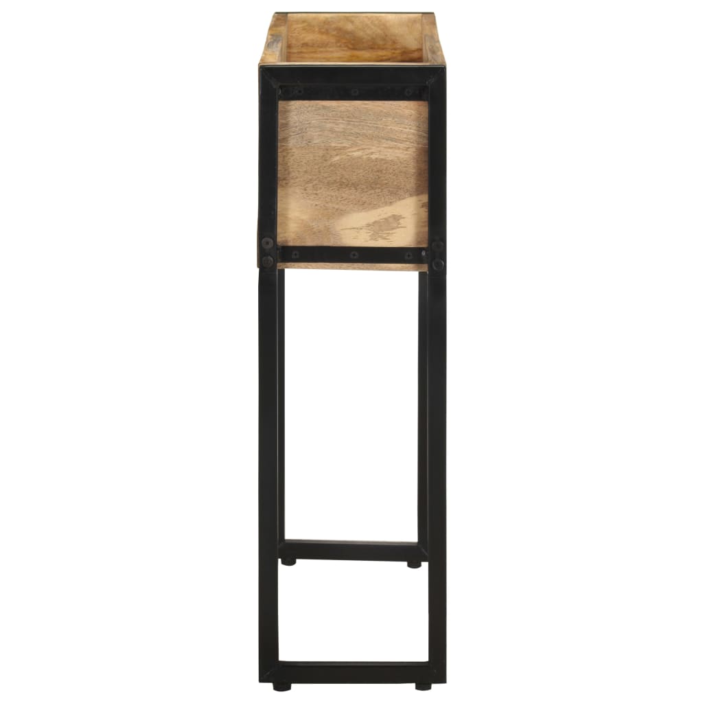 Plantenbak 60x20x68 cm ruw mangohout is nu te koop bij PeponiXL, paradijselijk wonen!