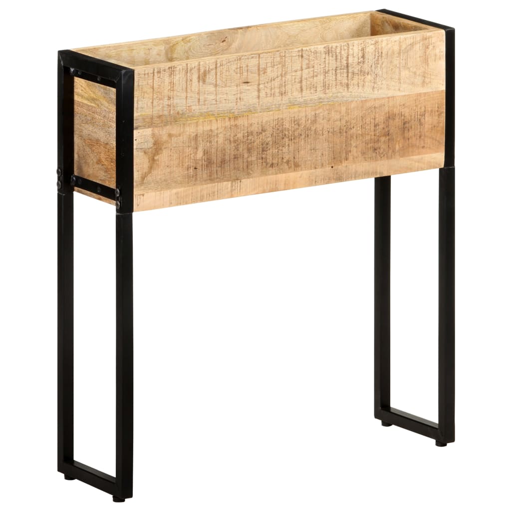 Plantenbak 60x20x68 cm ruw mangohout is nu te koop bij PeponiXL, paradijselijk wonen!