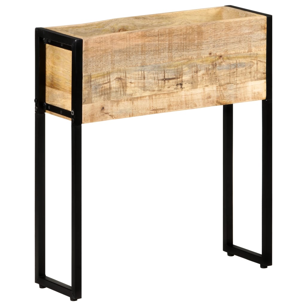 Plantenbak 60x20x68 cm ruw mangohout is nu te koop bij PeponiXL, paradijselijk wonen!