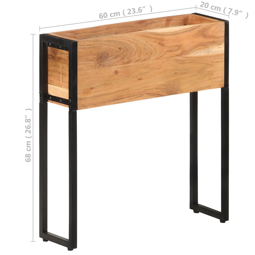 Plantenbak 60x20x68 cm massief acaciahout is nu te koop bij PeponiXL, paradijselijk wonen!