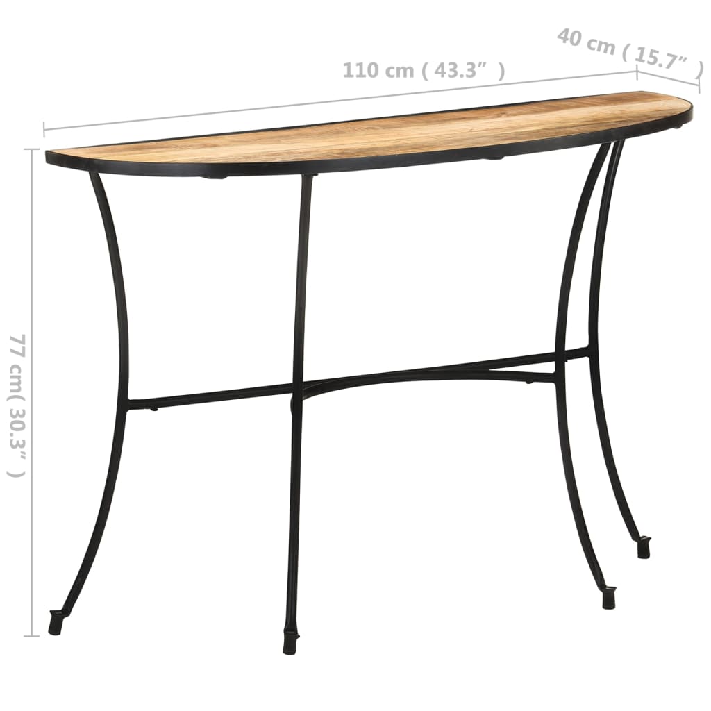 Bijzettafel 110x40x77 cm massief mangohout is nu te koop bij PeponiXL, paradijselijk wonen!