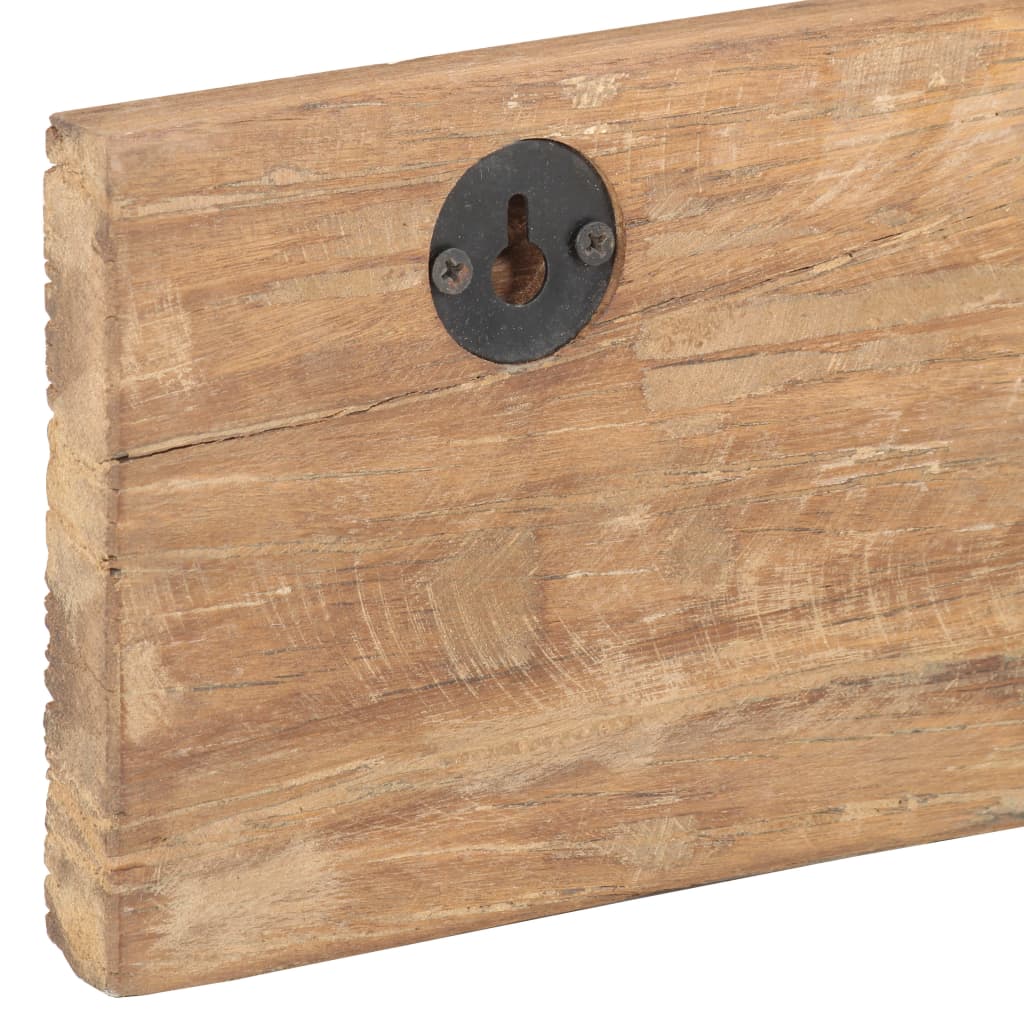 Wandkapstok met 5 haken 100x2,5x15 cm massief gerecycled hout is nu te koop bij PeponiXL, paradijselijk wonen!