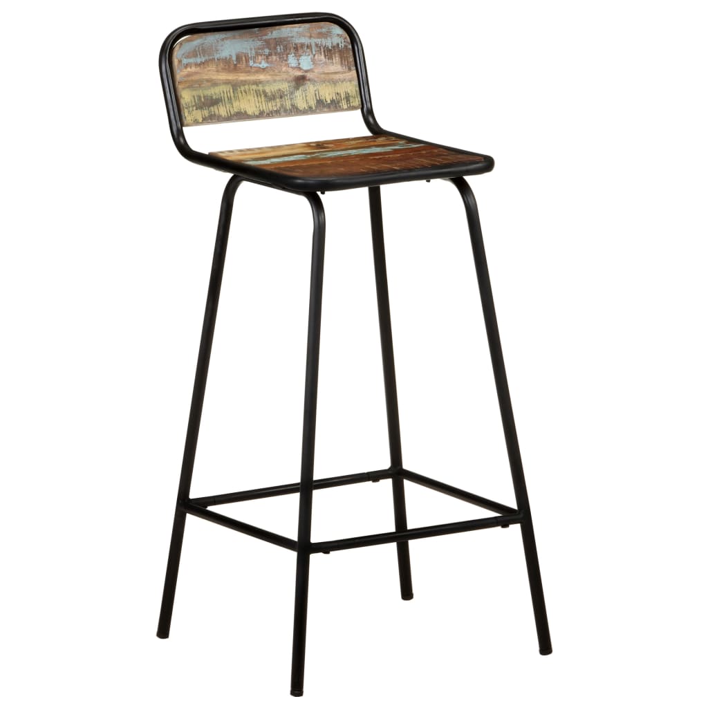 Barstoelen 2 st massief gerecycled hout is nu te koop bij PeponiXL, paradijselijk wonen!