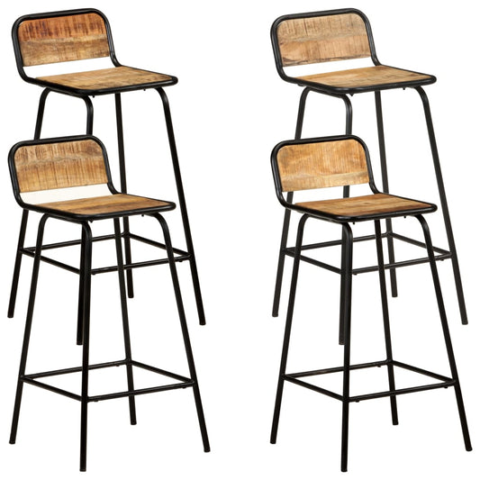 Barstoelen 4 st massief mangohout is nu te koop bij PeponiXL, paradijselijk wonen!