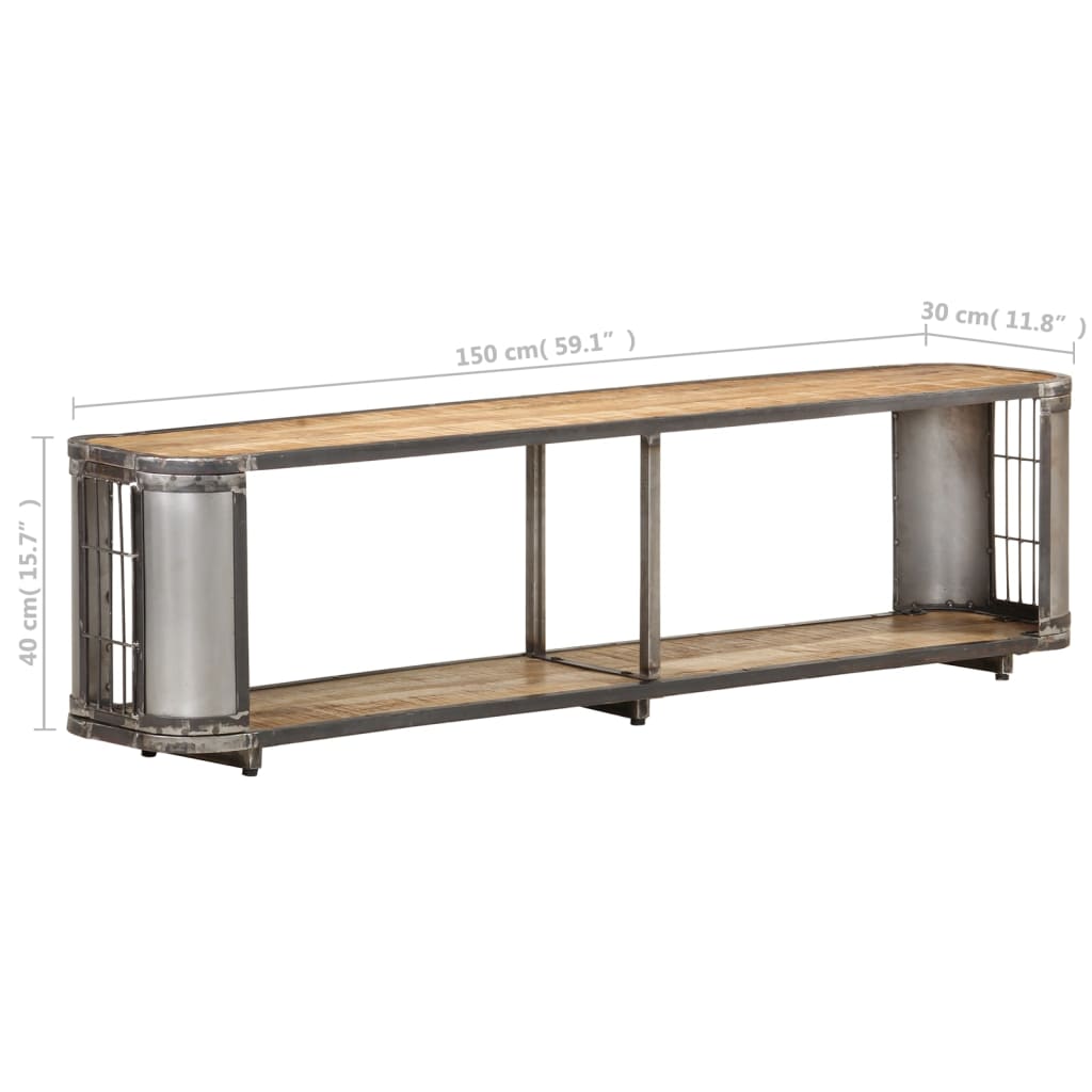 Tv-meubel 150x30x40 cm massief mangohout is nu te koop bij PeponiXL, paradijselijk wonen!