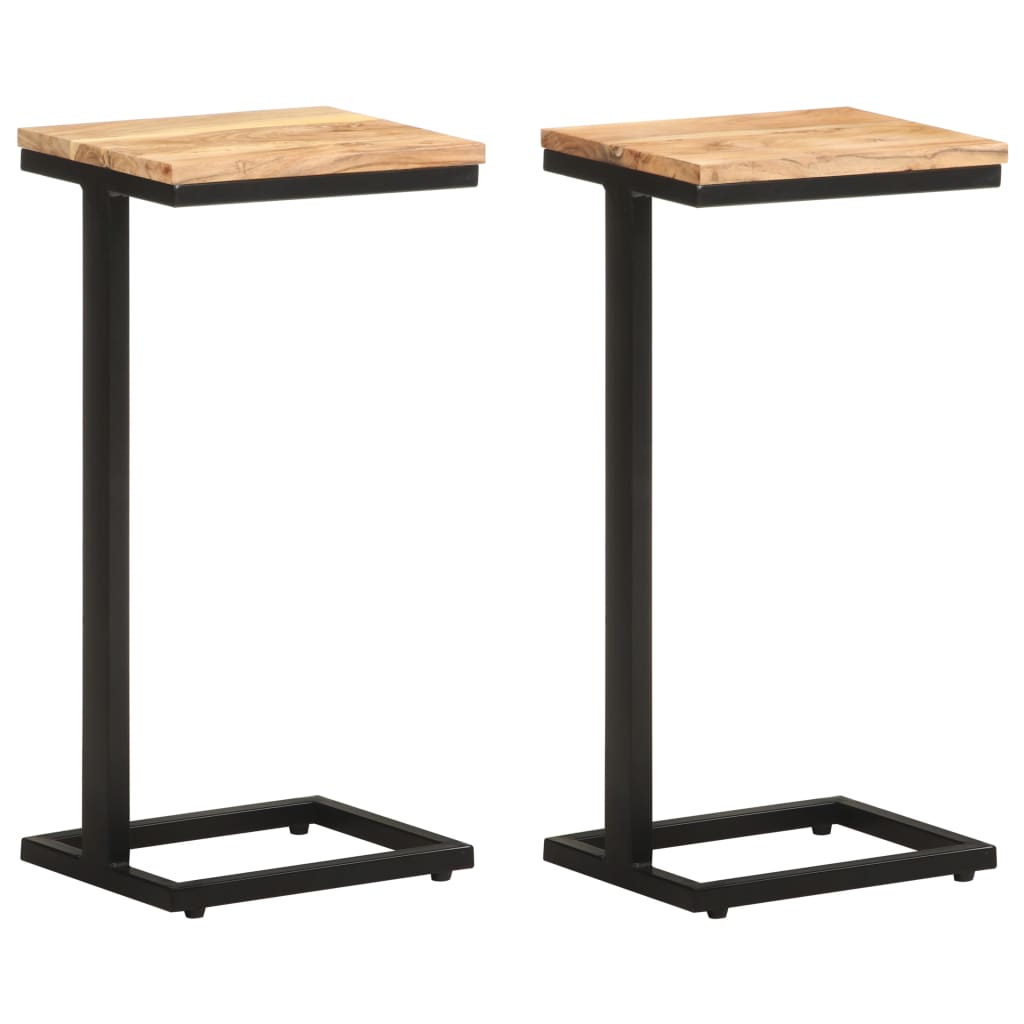 Bijzettafels 2 st 31,5x24,5x64,5 cm massief acaciahout is nu te koop bij PeponiXL, paradijselijk wonen!