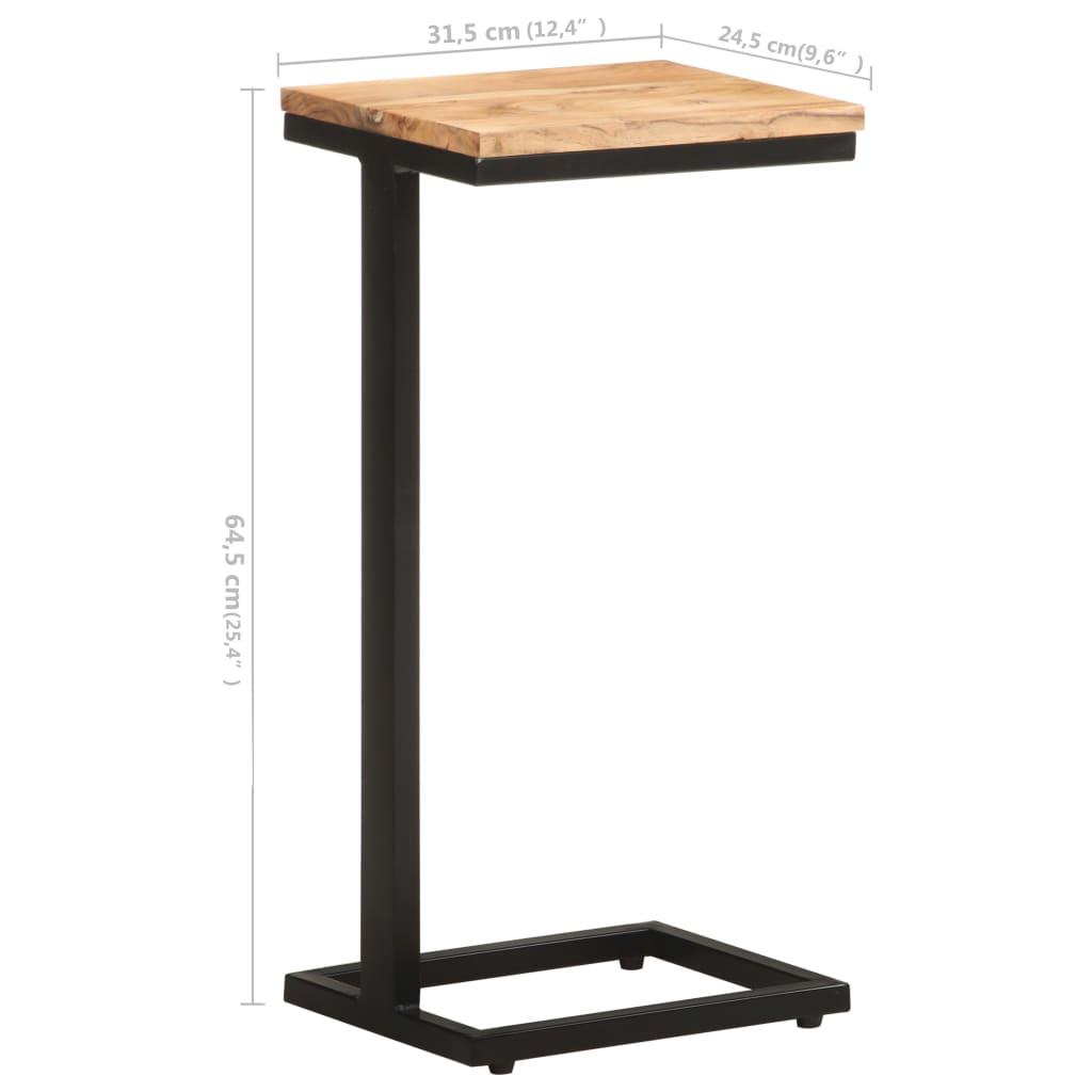 Bijzettafels 2 st 31,5x24,5x64,5 cm massief acaciahout is nu te koop bij PeponiXL, paradijselijk wonen!