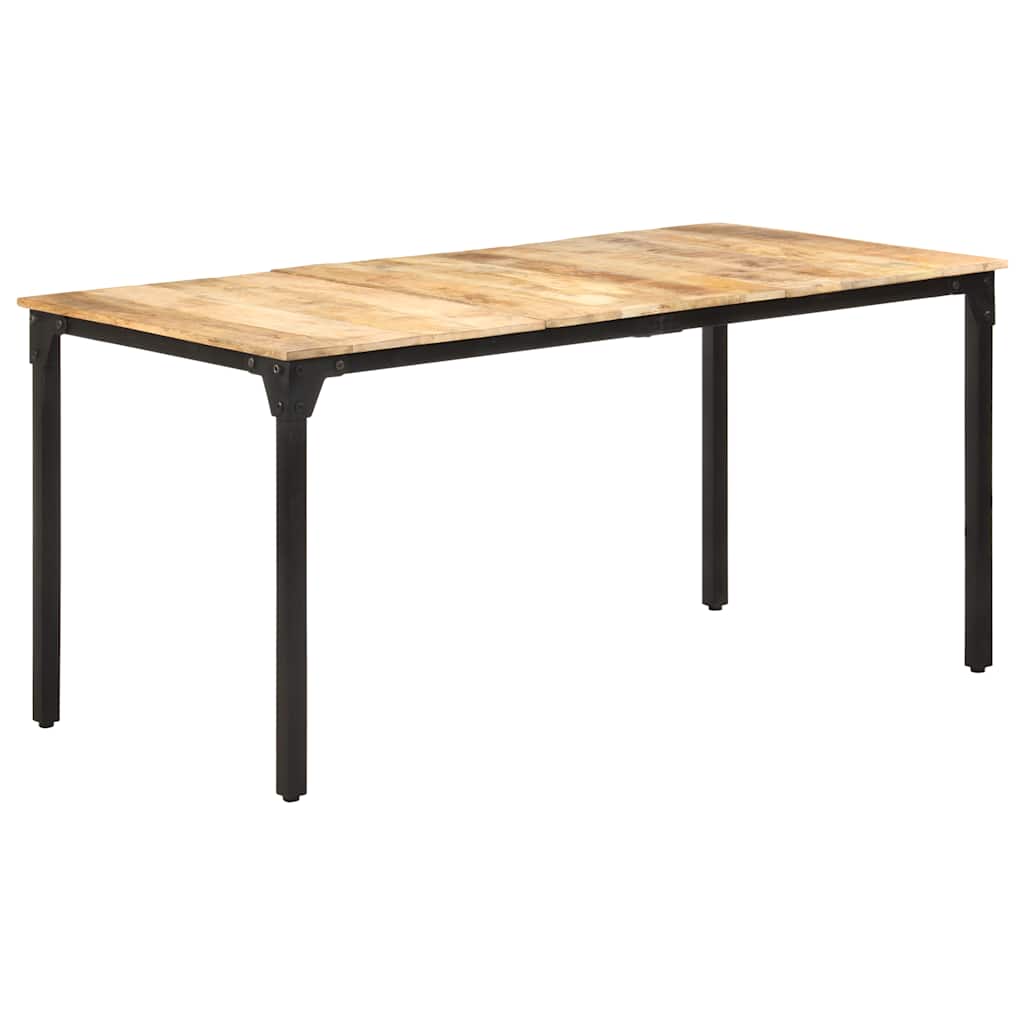 Eettafel 160x80x76 cm ruw mangohout is nu te koop bij PeponiXL, paradijselijk wonen!