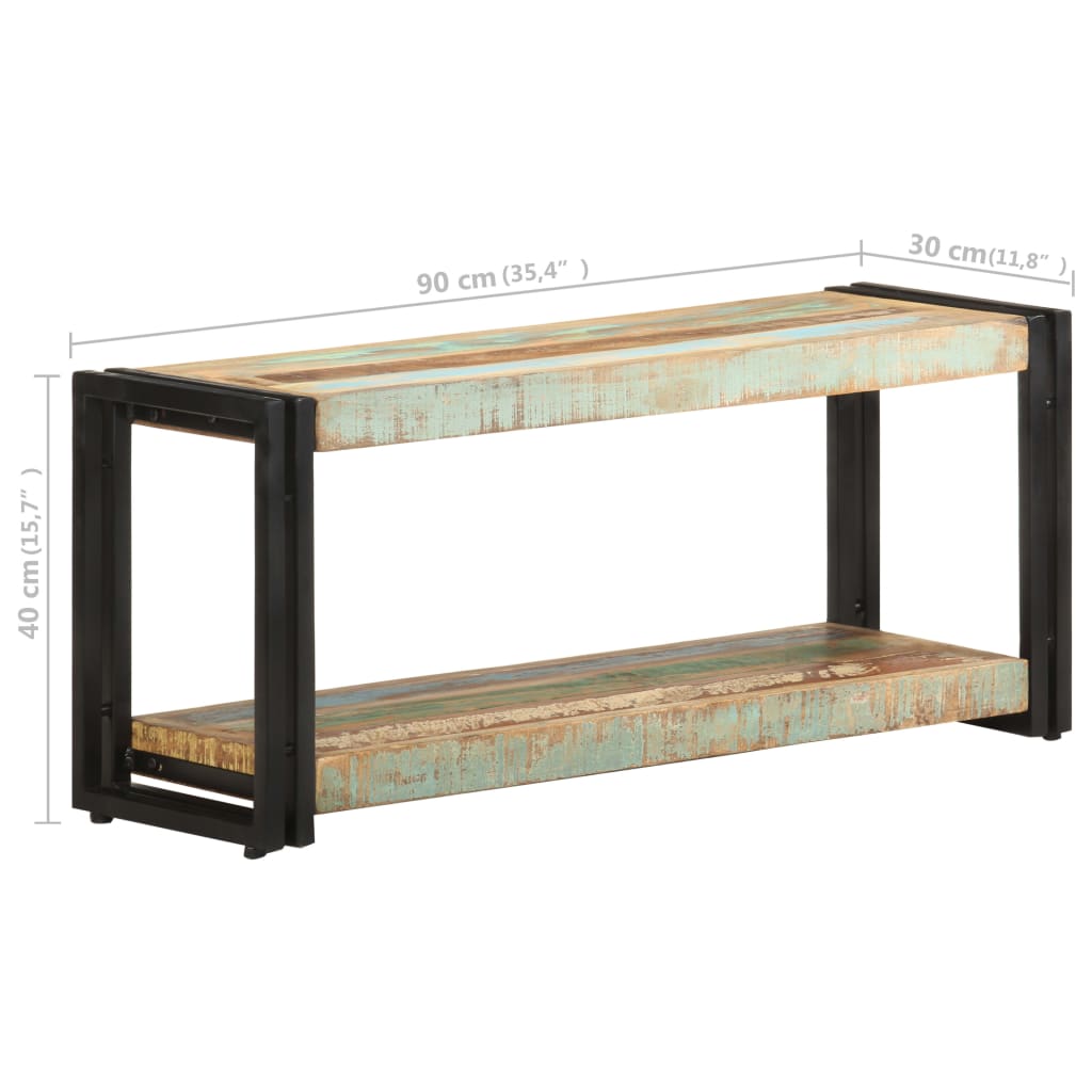 Tv-meubel 90x30x40 cm massief gerecycled hout is nu te koop bij PeponiXL, paradijselijk wonen!